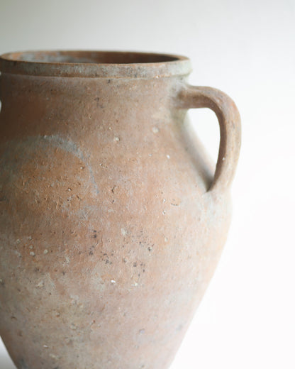 Close up detail of decorative terracotta pottery 