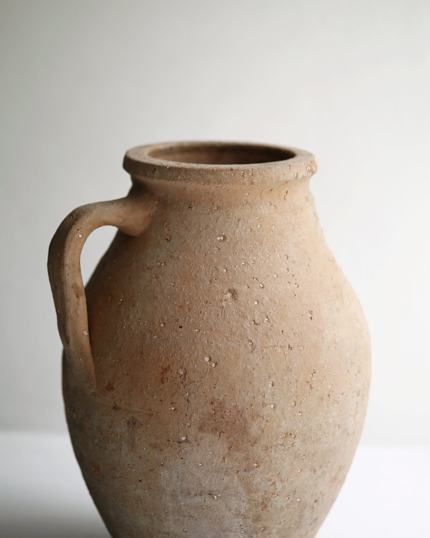 Decorative rustic terracotta vase