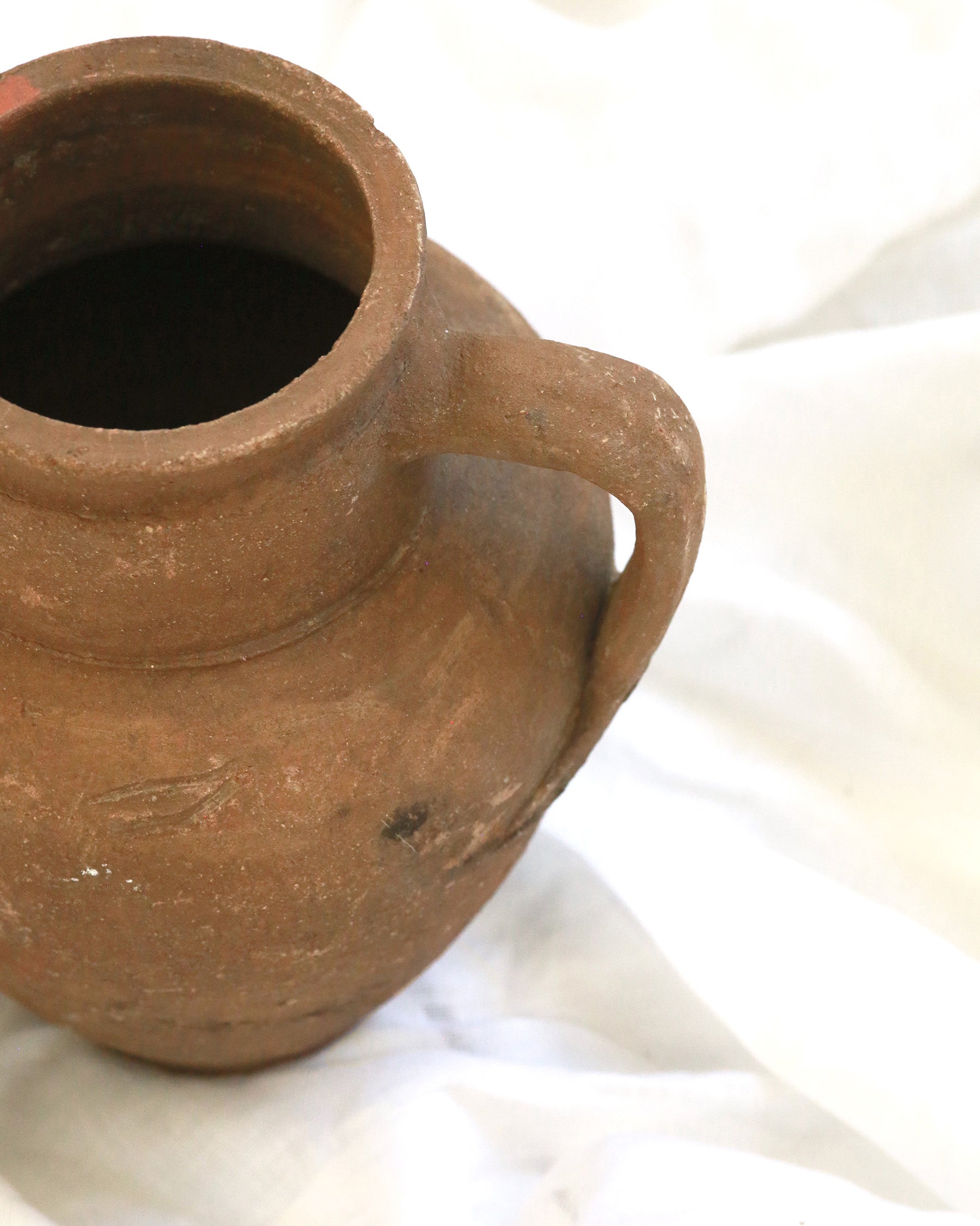 Terracotta pitcher pot for display