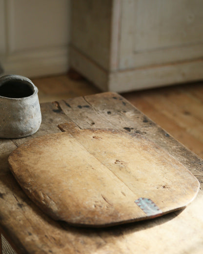 Reverse side of antique chopping board