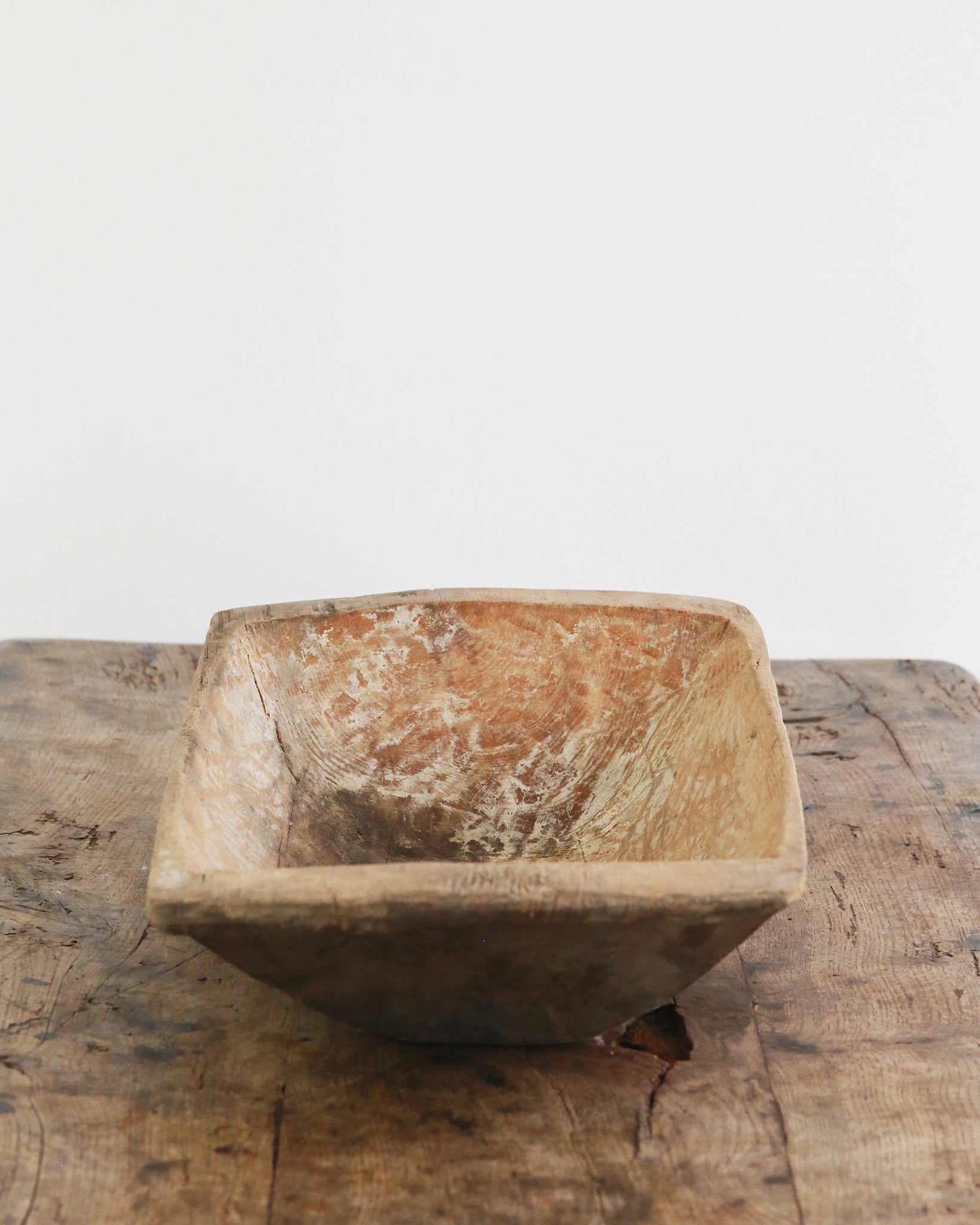 Original condition vintage wooden dough bowl